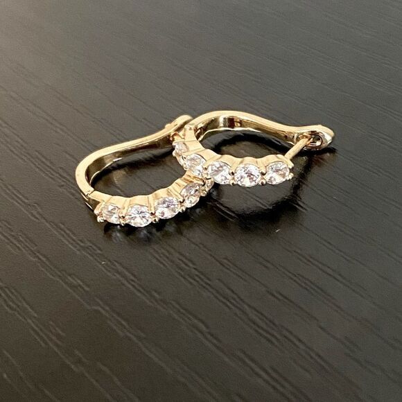 The Icon Pretty 14k Gold plated hoop earrings - Picture 6 of 10